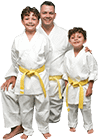 karate family two boys and dad