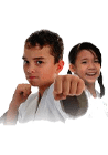 two kids karate